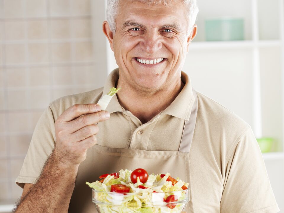 Ensalada de vexetais para a prostatite